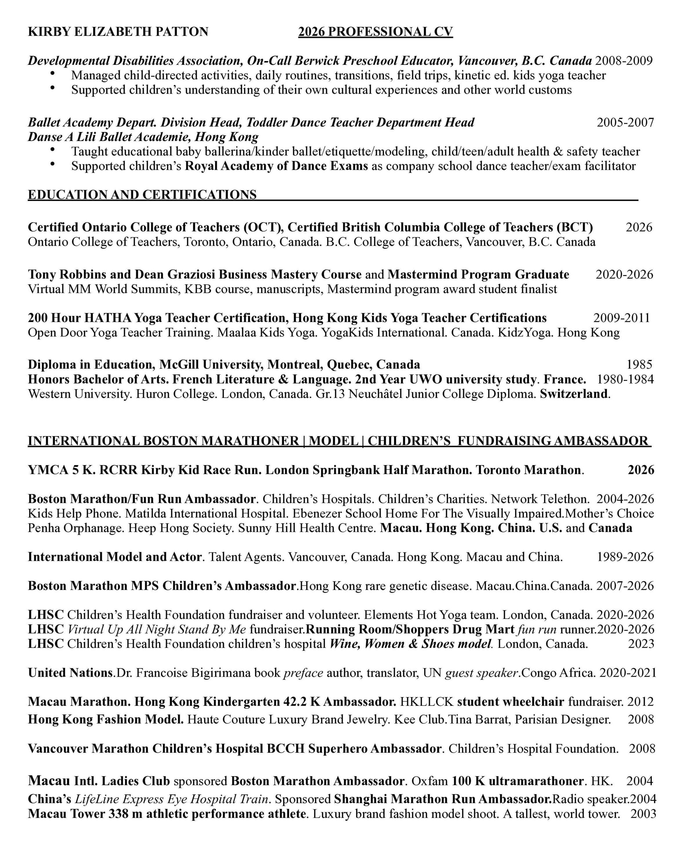 2026 CV Page 2